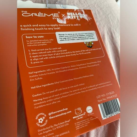 NIB, Hello Kitty x the Creme Shop Set of Halloween Press On Nails Stiletto NWT - Picture 6 of 7